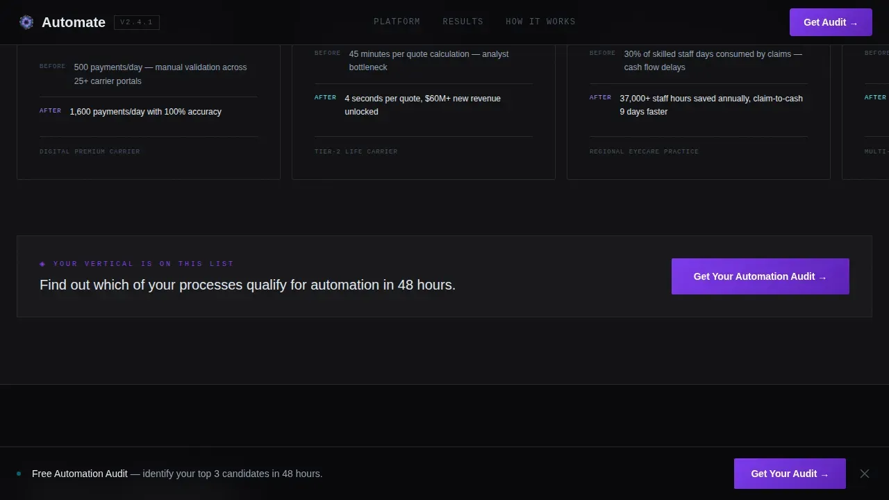AI-Powered RPA Workflow Automation Landing Page Template