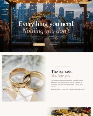 Sublime Wedding Venue Landing Page Template