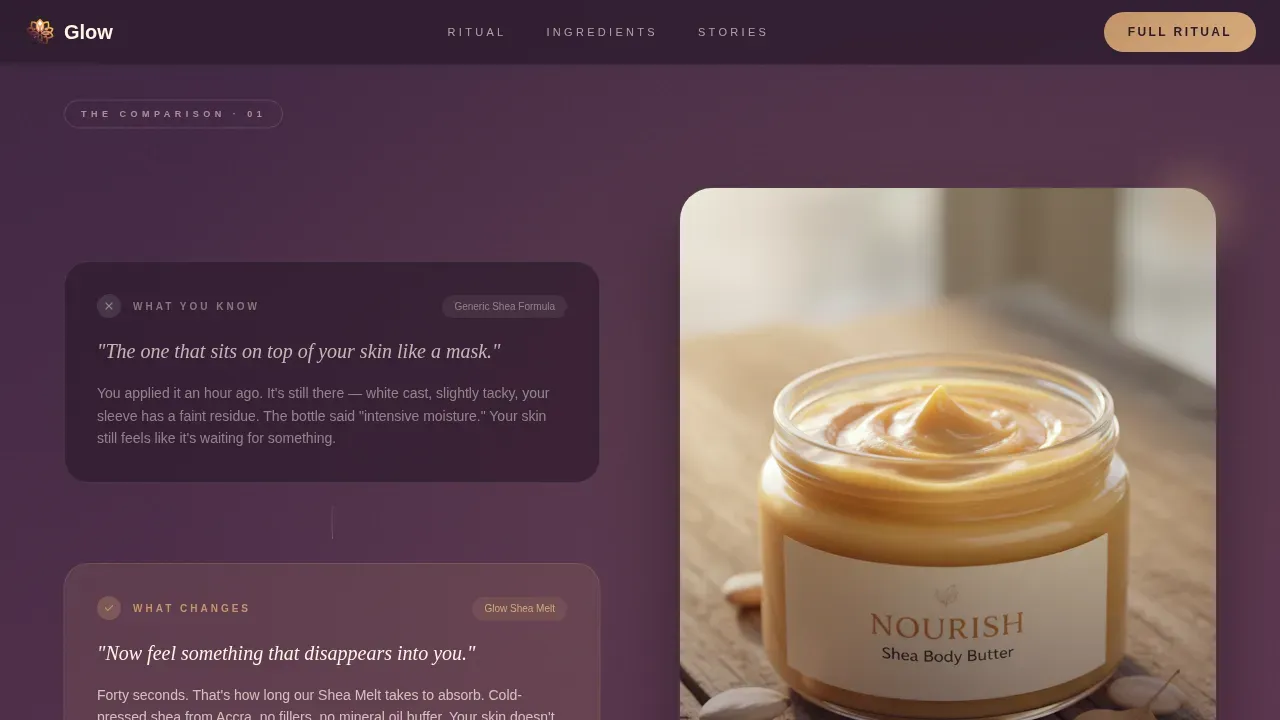 Melanin-Rich Skincare Ritual Upgrade Landing Page Template