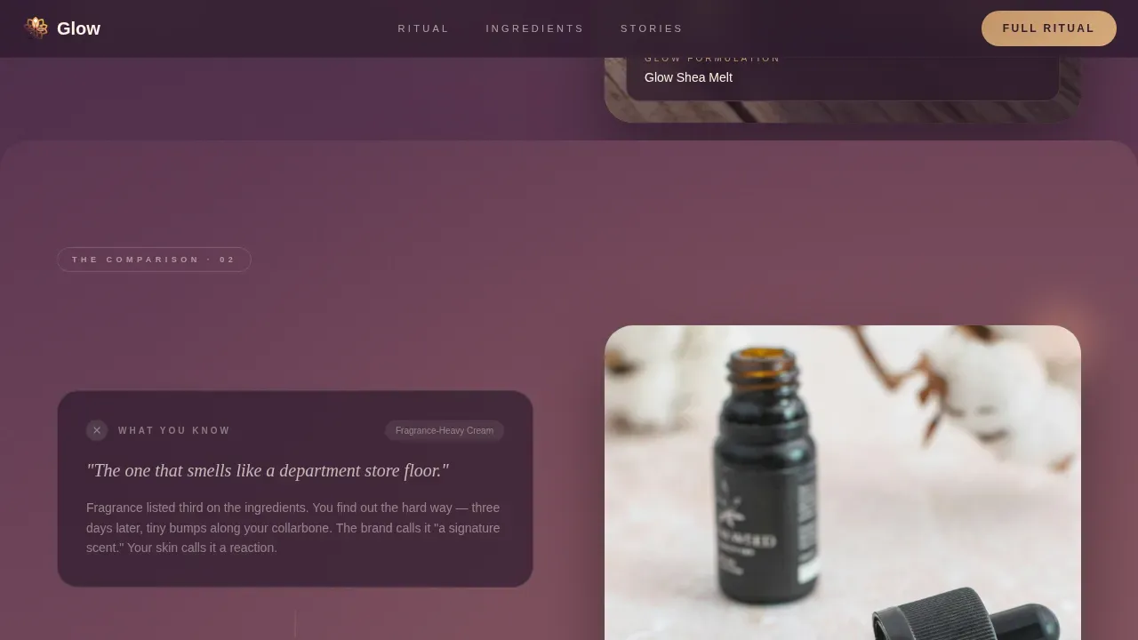 Melanin-Rich Skincare Ritual Upgrade Landing Page Template