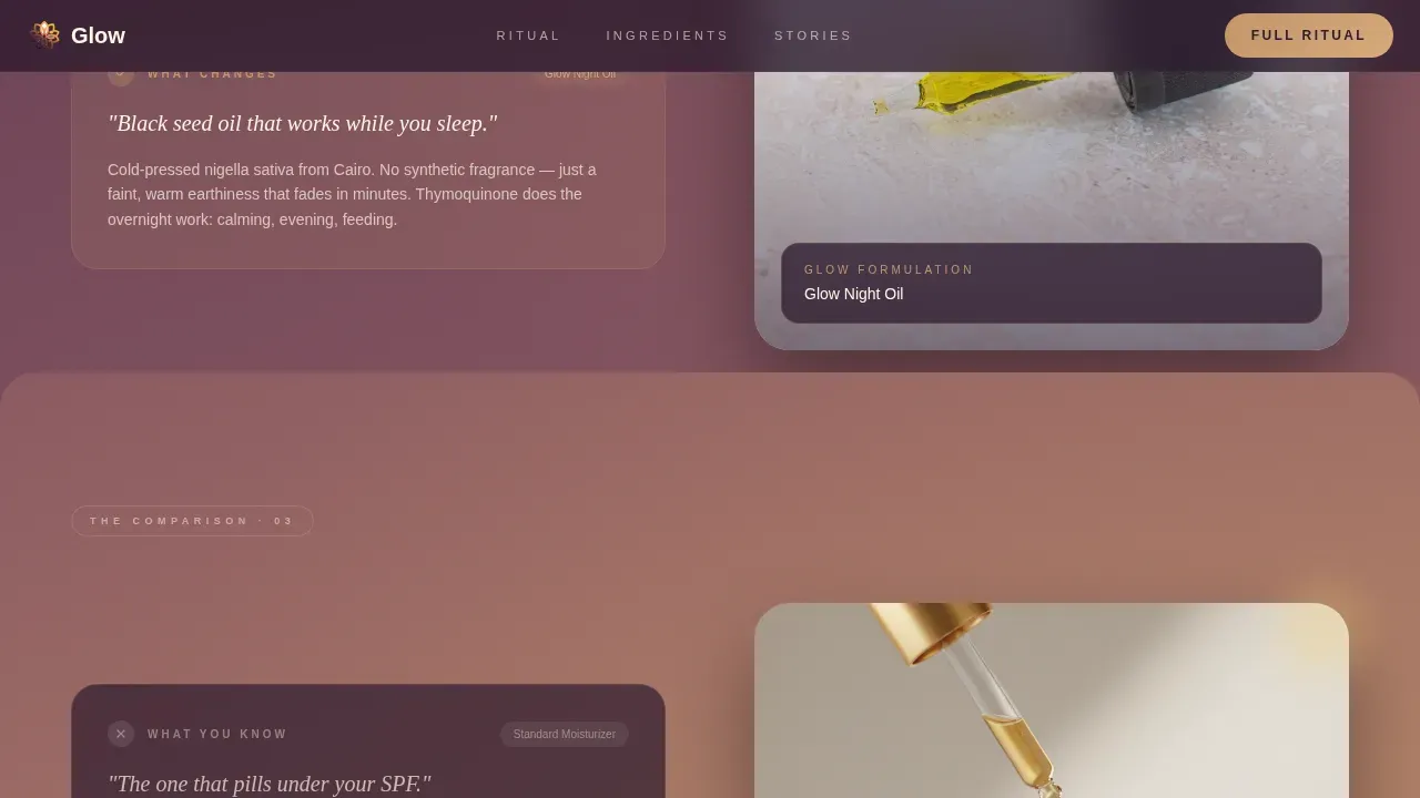 Melanin-Rich Skincare Ritual Upgrade Landing Page Template
