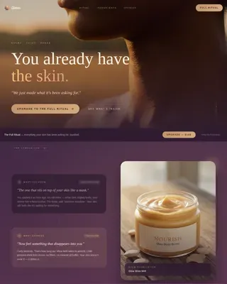 Melanin-Rich Skincare Ritual Upgrade Landing Page Template