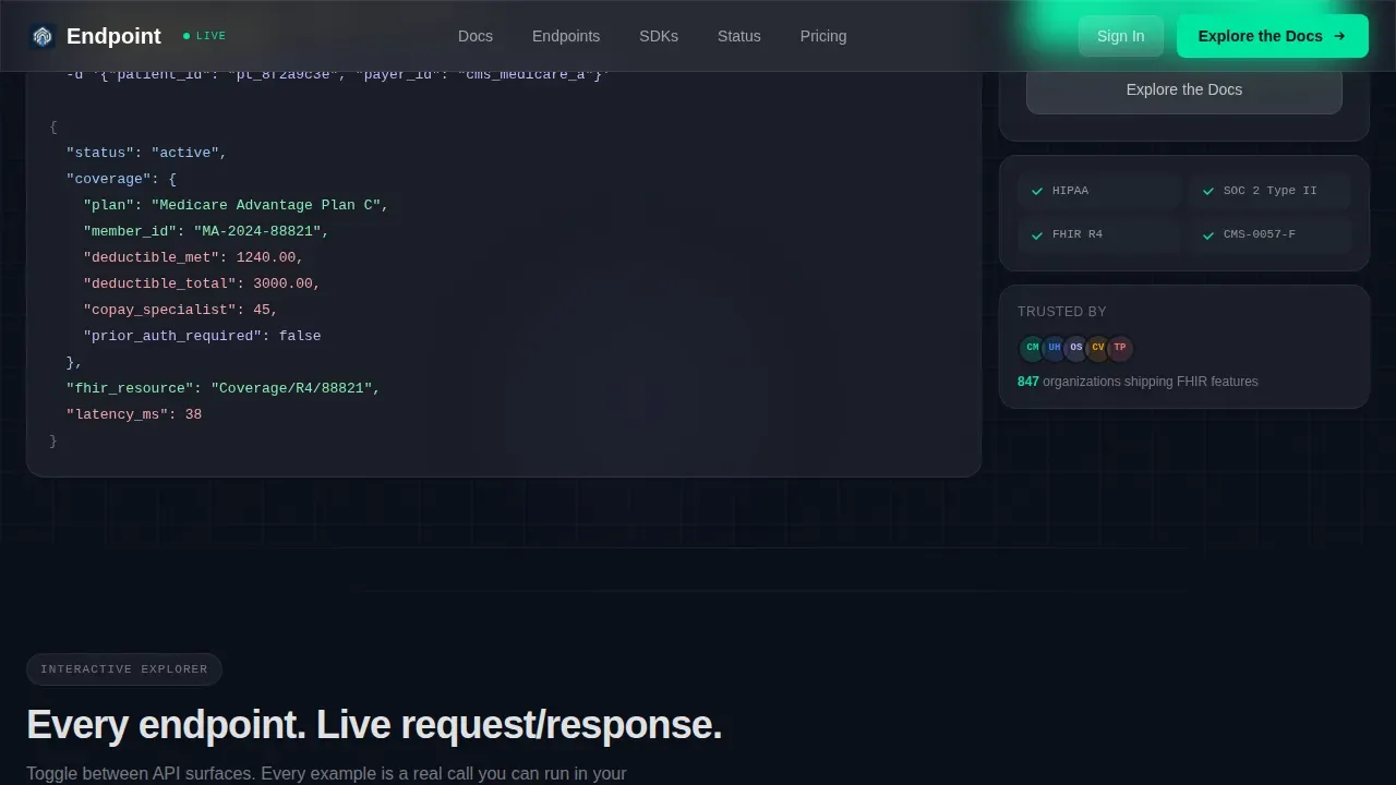 Intelligent Healthcare Integration Landing Page Template