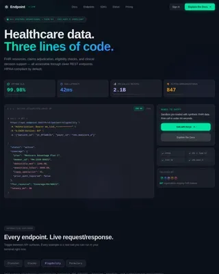 Intelligent Healthcare Integration Landing Page Template