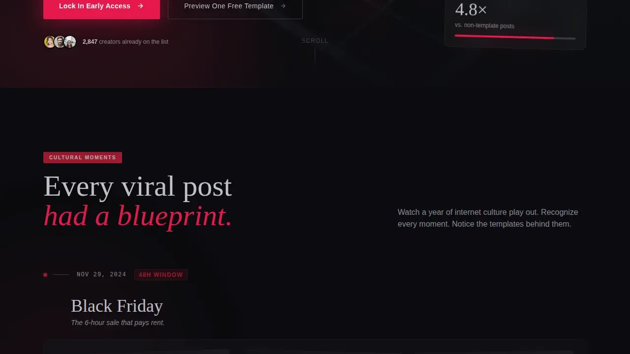 Twitter Ad Creative Landing Page Template