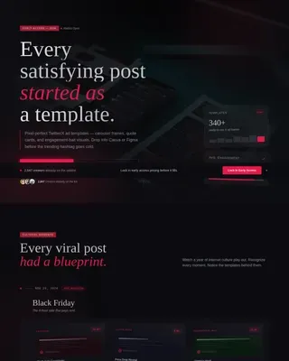 Twitter Ad Creative Landing Page Template