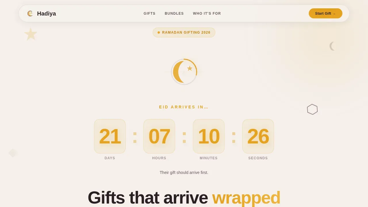 Curated Ramadan Store Landing Page Template