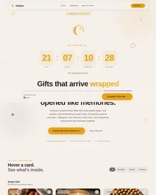 Curated Ramadan Store Landing Page Template