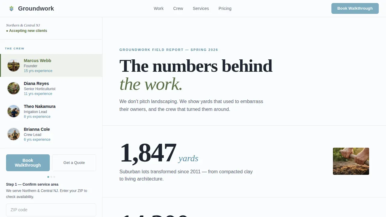 Expert Landscape Design Landing Page Template