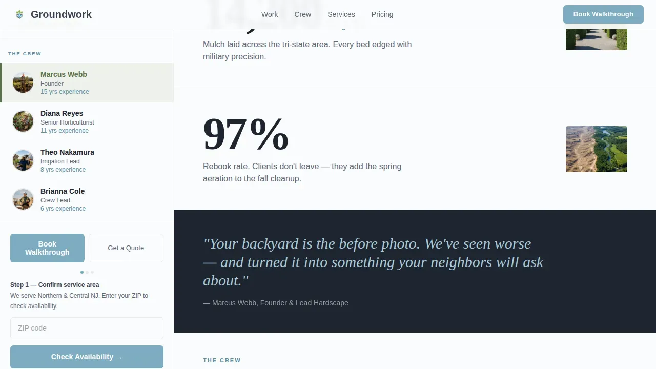 Expert Landscape Design Landing Page Template
