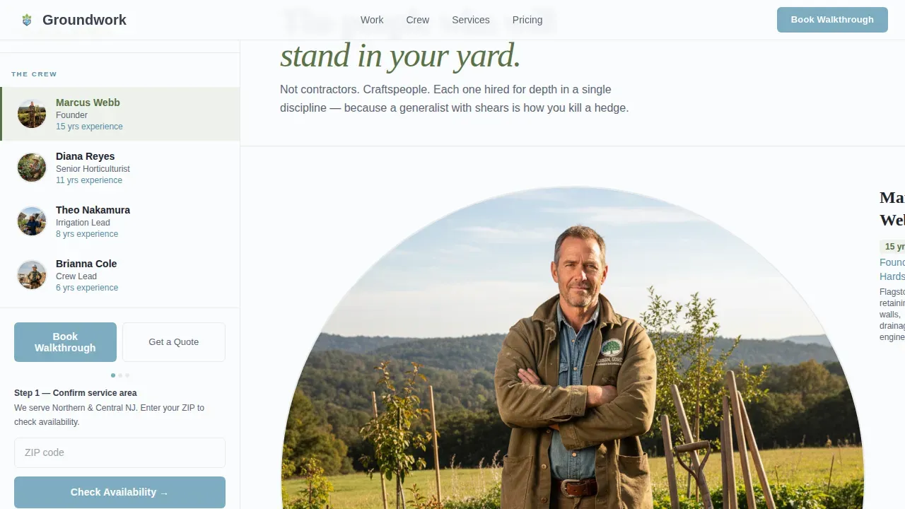 Expert Landscape Design Landing Page Template