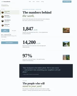 Expert Landscape Design Landing Page Template