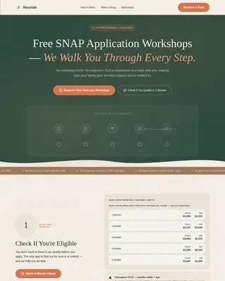 SNAP Benefits Landing Page Template