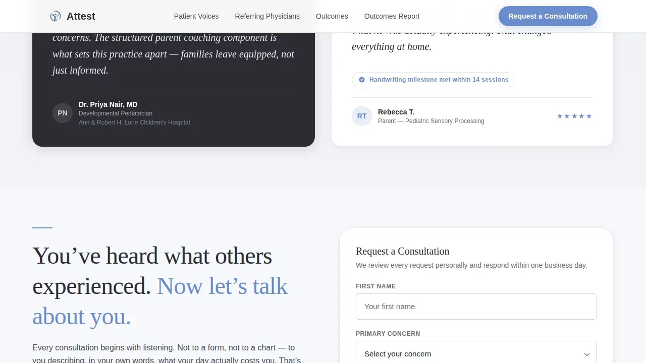 Occupational Therapist Landing Page Template