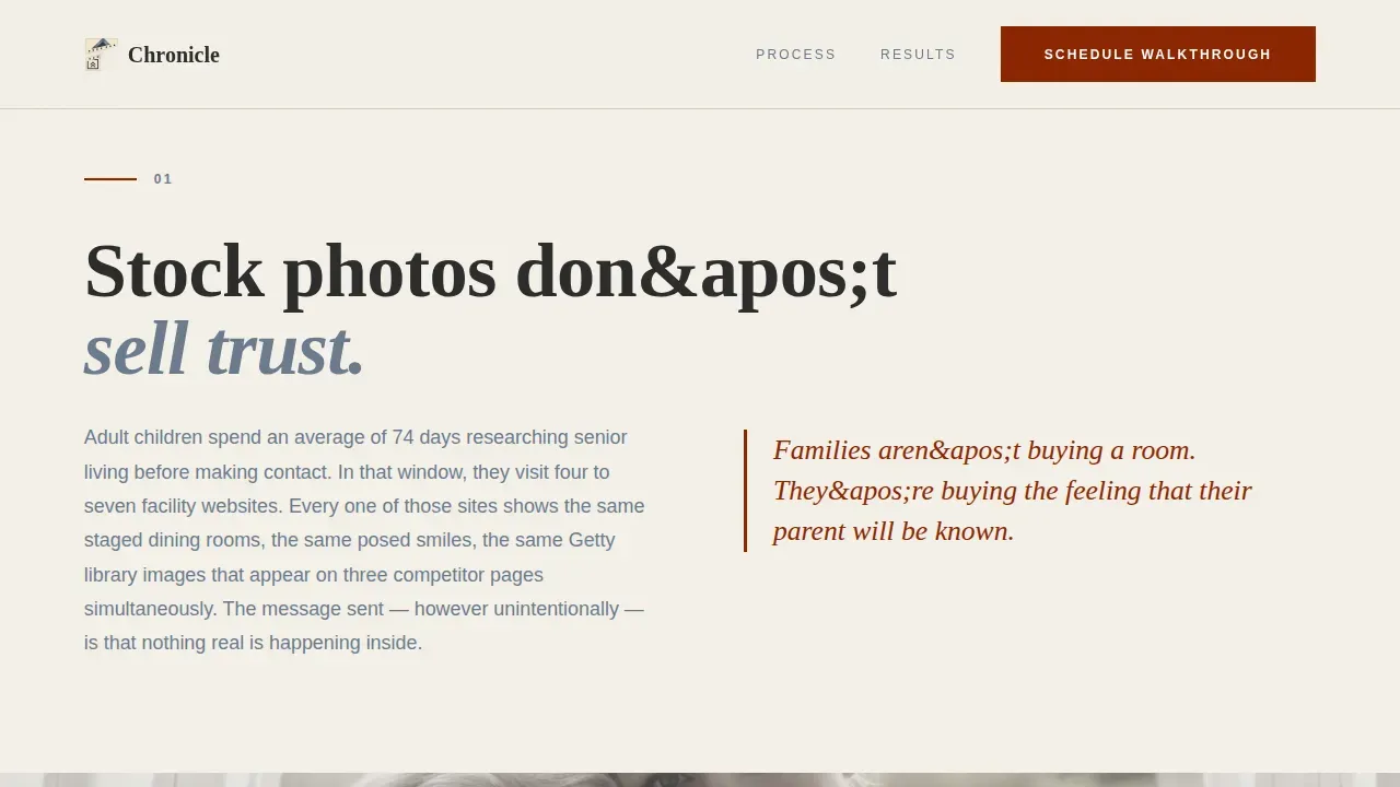 Compassionate Senior Care Landing Page Template
