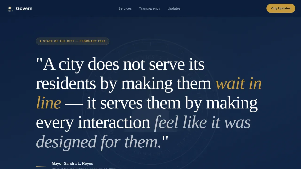 City & Municipal Professional Website Template