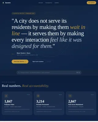 City & Municipal Professional Website Template