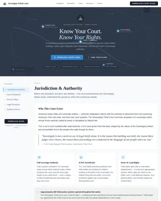 Tribal Court Landing Page Template