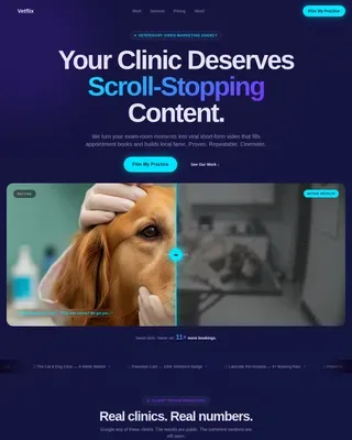 Captivating Veterinary Education Landing Page Template