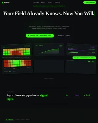 Agriculture Intelligence Landing Page Template