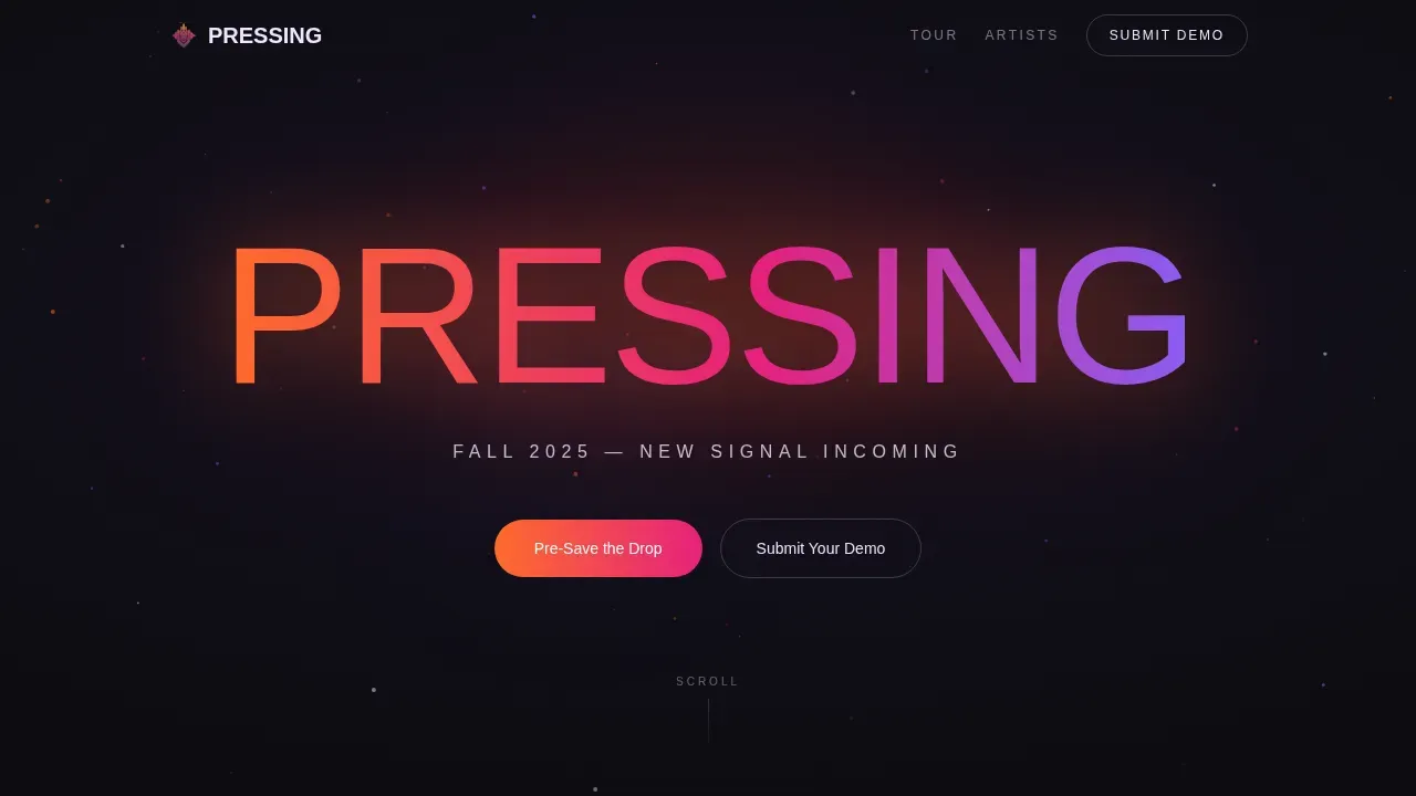 Independent Music Label Landing Page Template