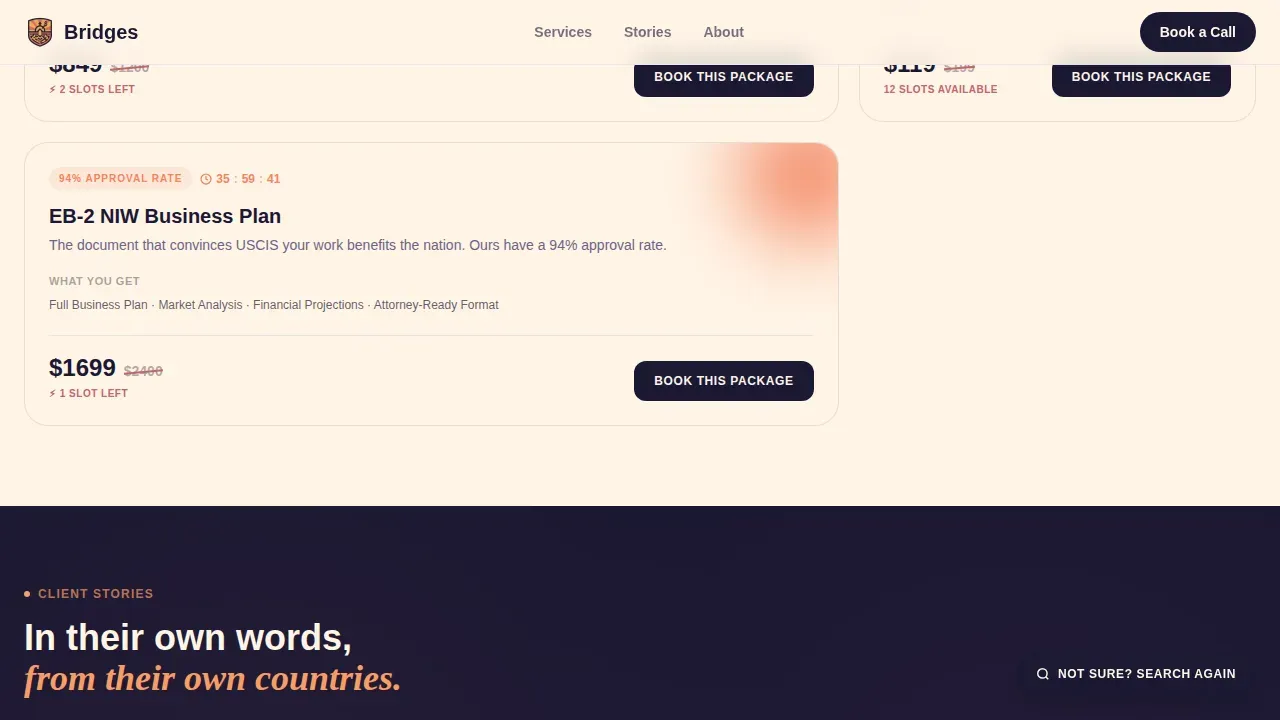 Advanced Immigrant-Owned Business Pre-Launch & Coming Soon Website Template
