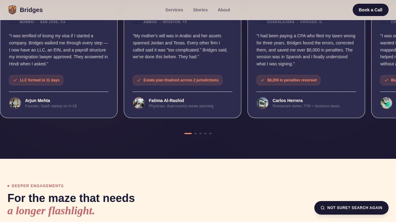 Advanced Immigrant-Owned Business Pre-Launch & Coming Soon Website Template