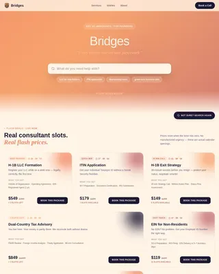 Advanced Immigrant-Owned Business Pre-Launch & Coming Soon Website Template