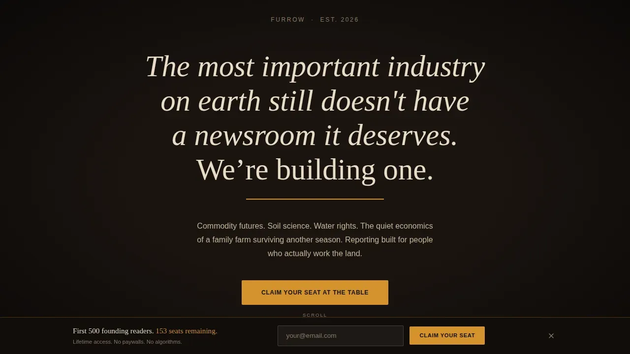 Farming News Blog Landing Page Template