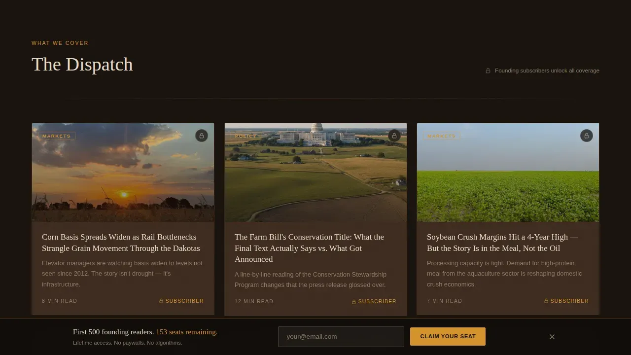 Farming News Blog Landing Page Template