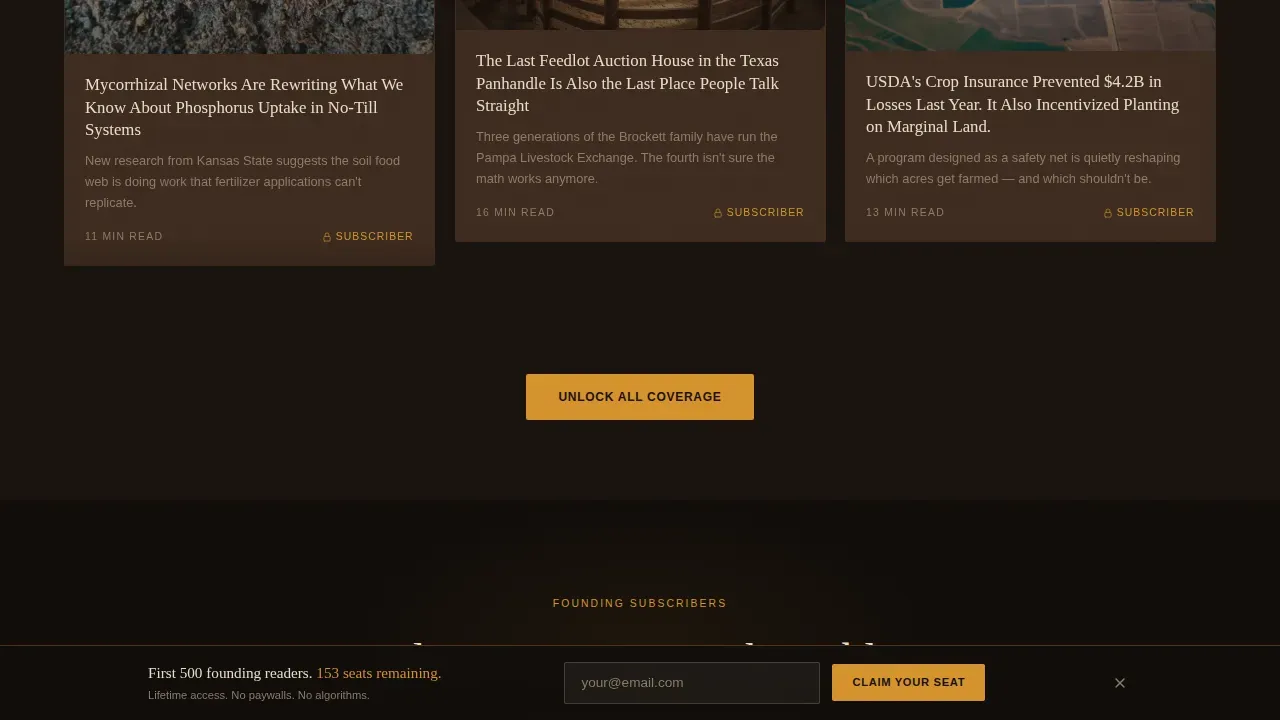 Farming News Blog Landing Page Template