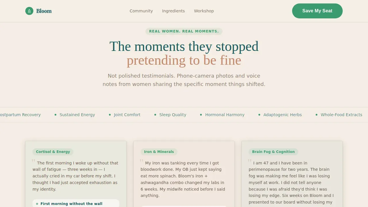 Adaptogenic Wellness Landing Page Template