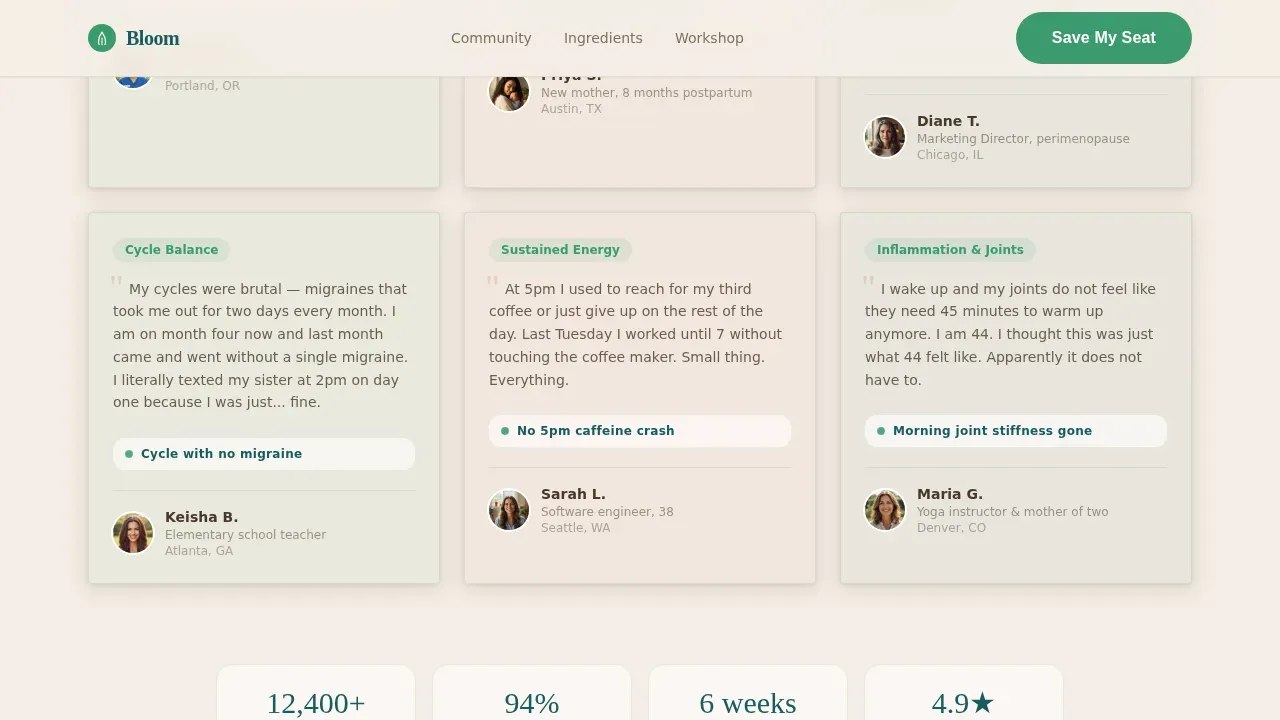 Adaptogenic Wellness Landing Page Template