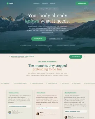 Adaptogenic Wellness Landing Page Template