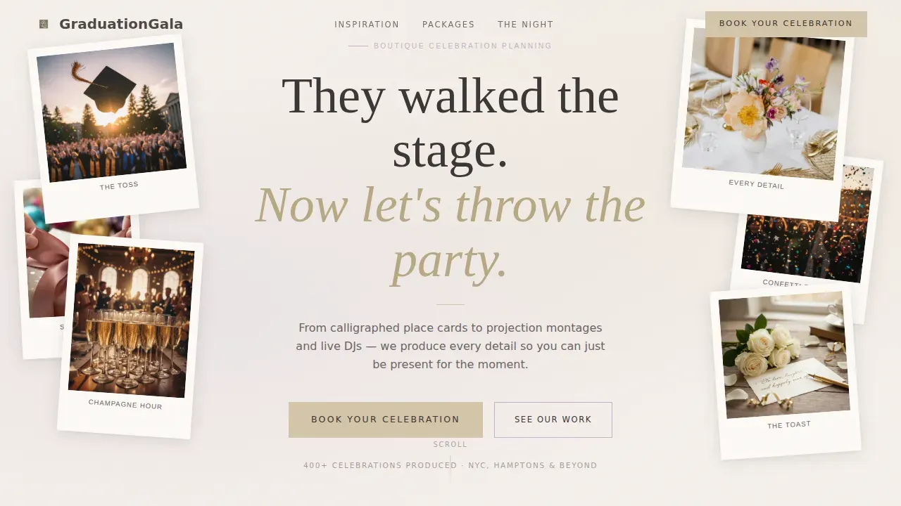 Graduation Planner Landing Page Template