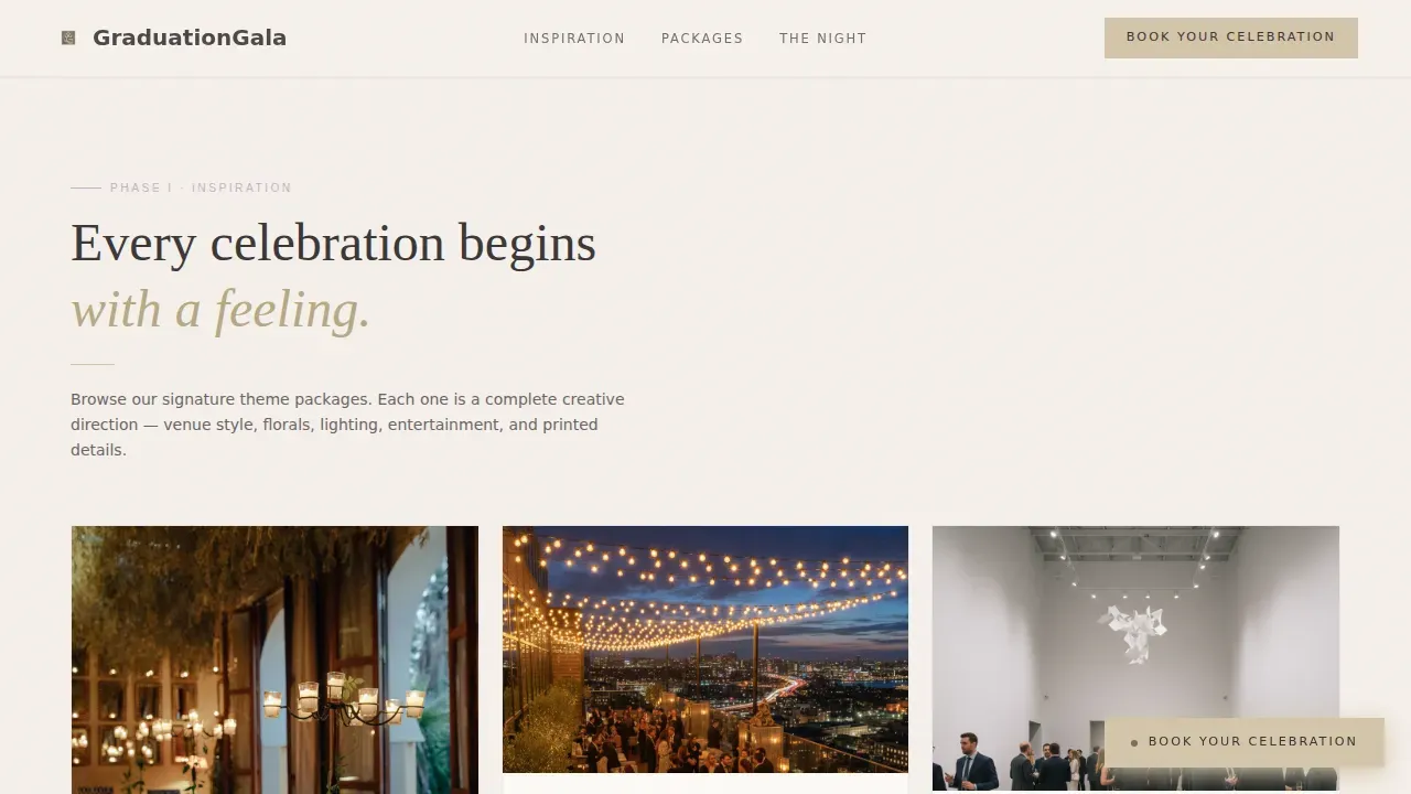 Graduation Planner Landing Page Template