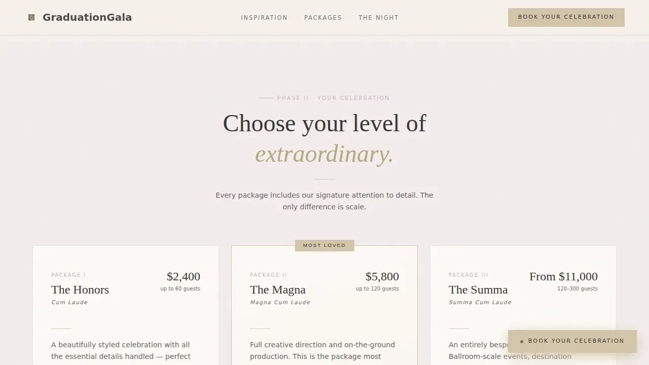 Graduation Planner Landing Page Template