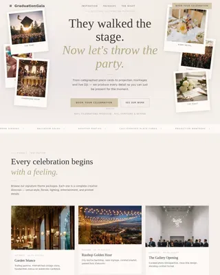 Graduation Planner Landing Page Template