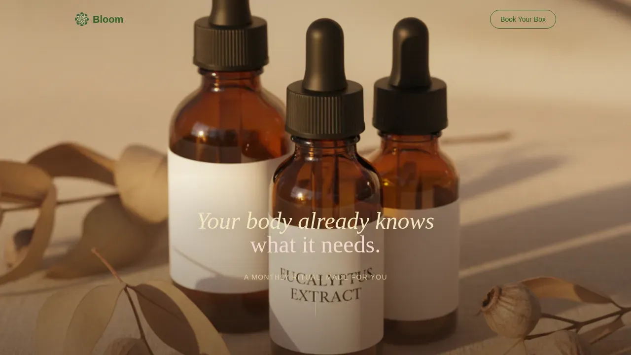 Botanical Wellness Box Landing Page Template