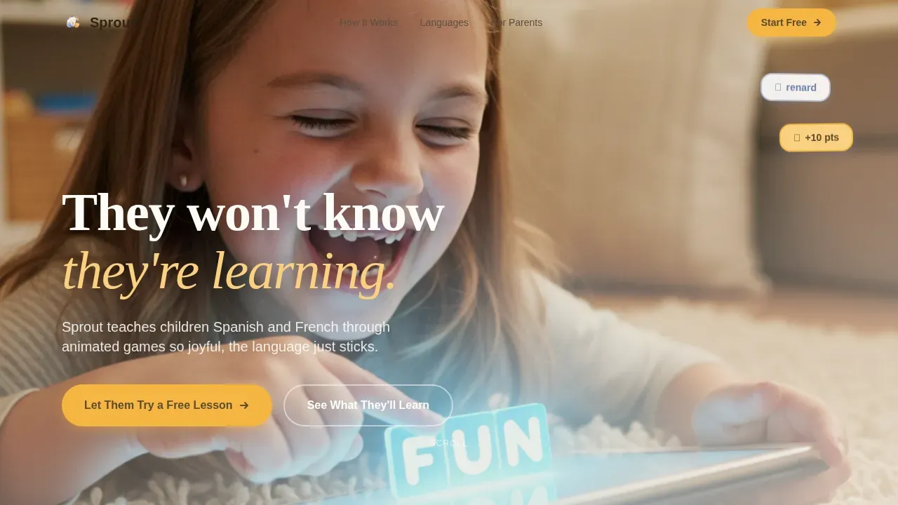 Language Learning Landing Page Template