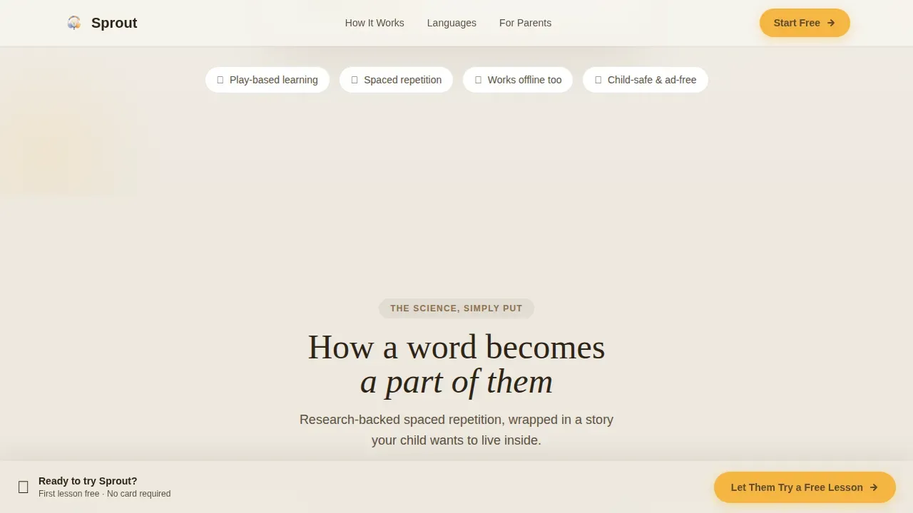 Language Learning Landing Page Template