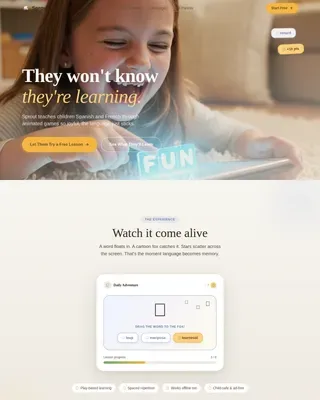 Language Learning Landing Page Template