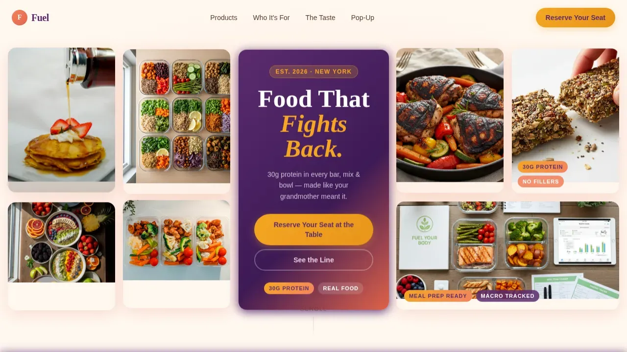 High-Protein Food & Dining Professional Website Template