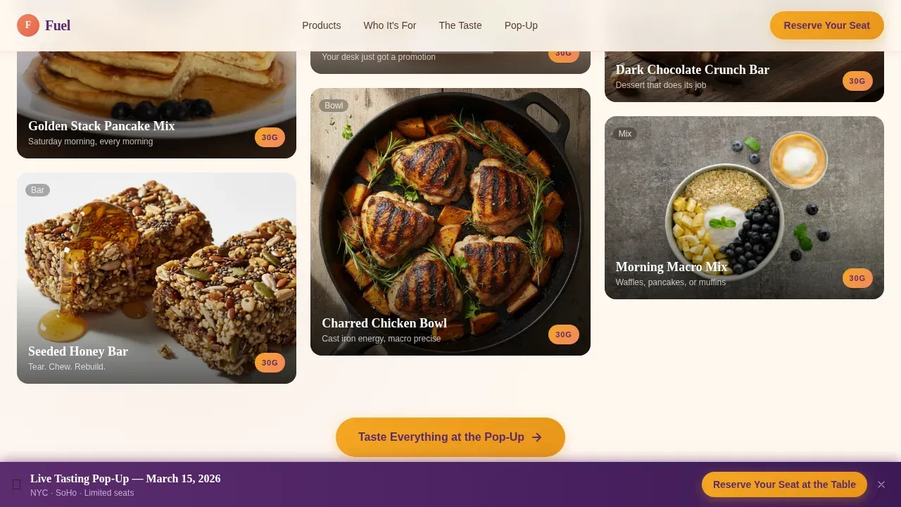 High-Protein Food & Dining Professional Website Template