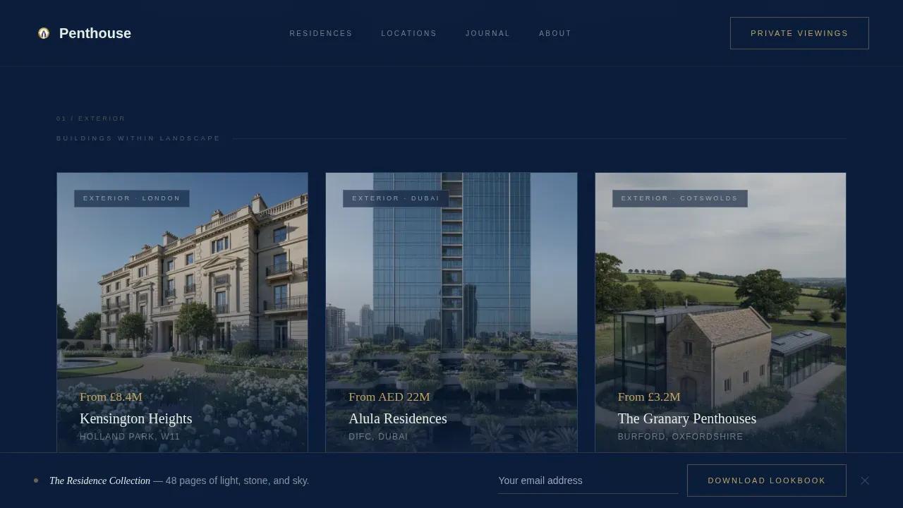 Luxury Property Development Landing Page Template