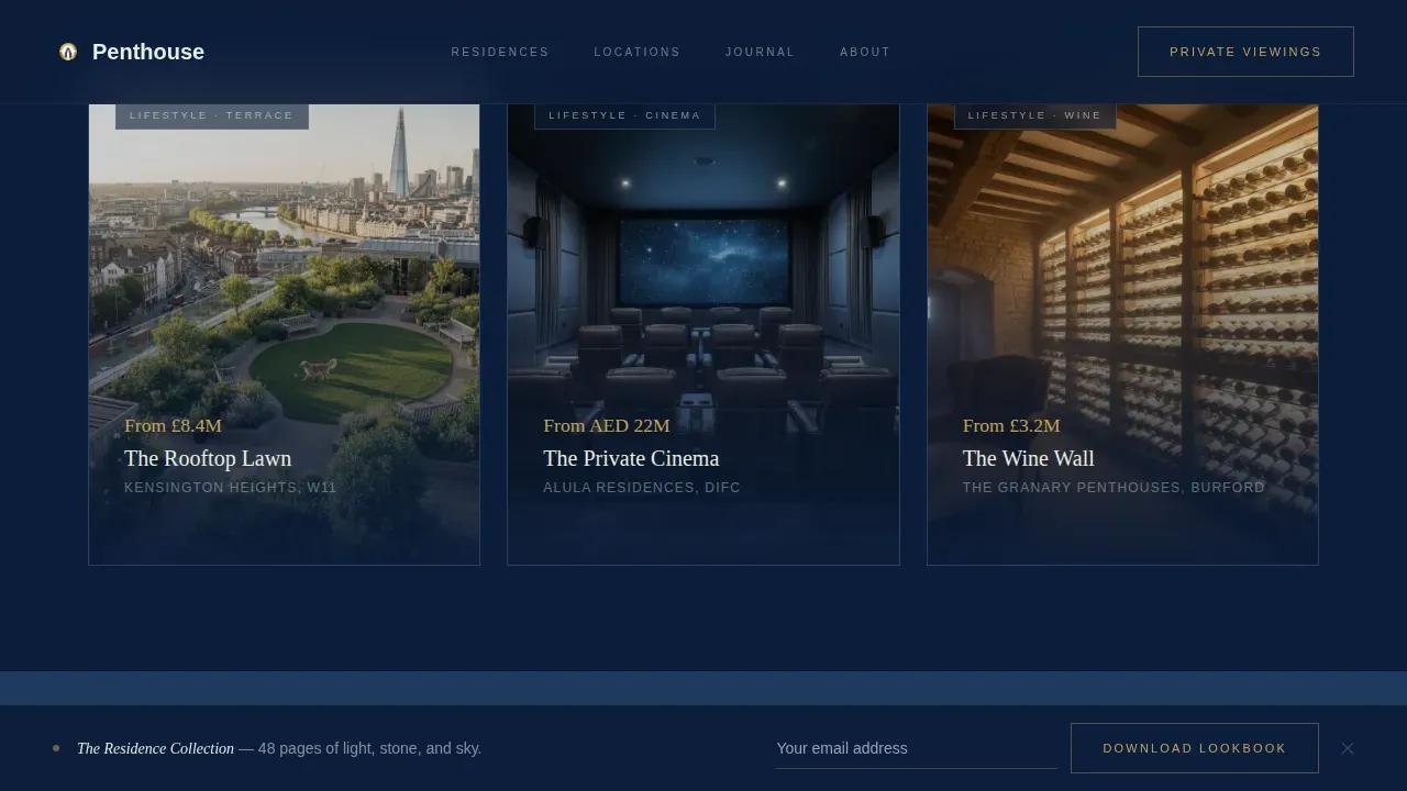 Luxury Property Development Landing Page Template