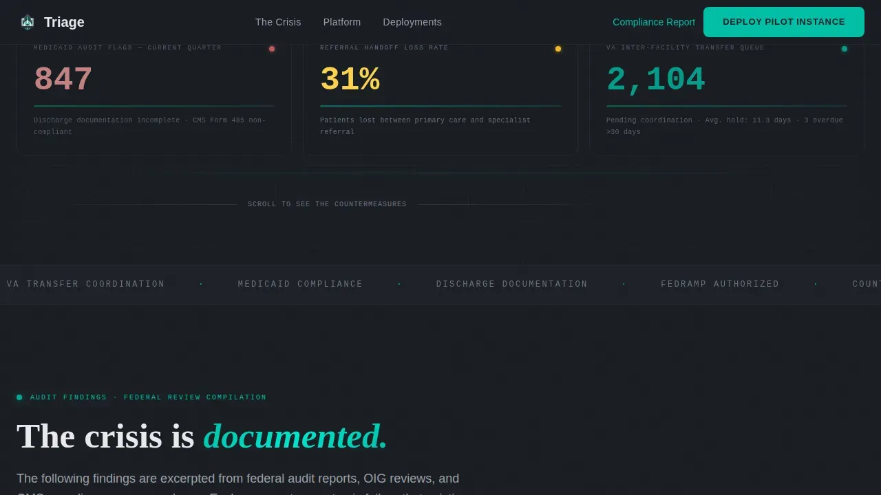 Government Software Portfolio Website Template