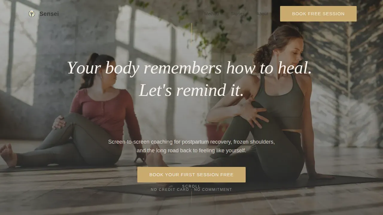 Online Personal Trainer Website Template for Remote Coaching