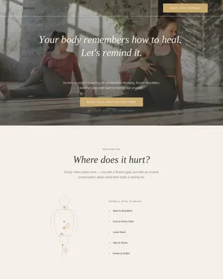 Online Personal Trainer Website Template for Remote Coaching