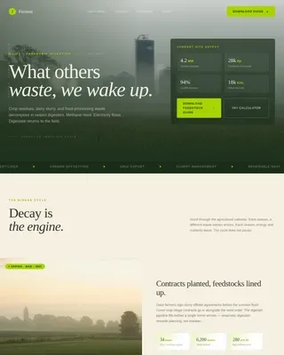 Renewable Energy Company Cost Calculator Website Template